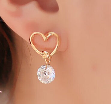 Gold Color Pearl Stud Earrings