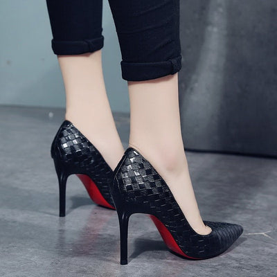 designer elegant red bottom pointed toe women's Pumps