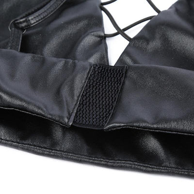 Black PU Leather Camisole