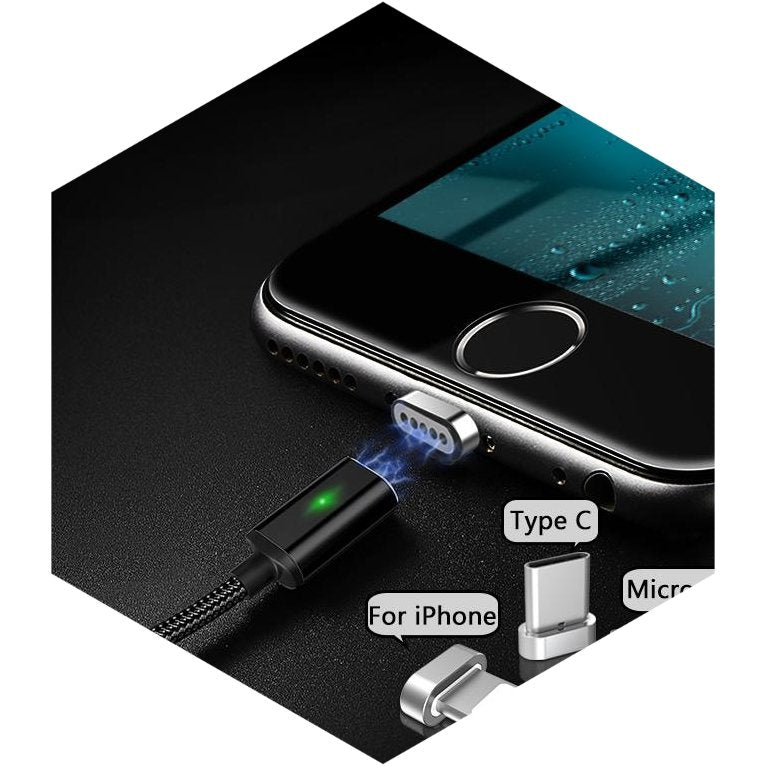 Magnetic Cable For lightning Speed Micro USB Type C Charger