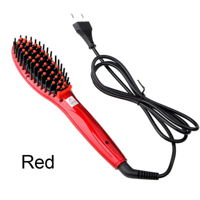 Electric hair straightener brush