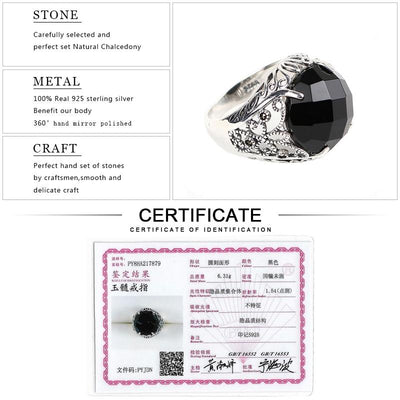 Luxury Vintage 100% 925 Silver Ring