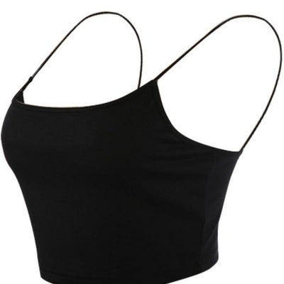 Sleeveless Straps Tank Top Solid Fitness Lady Camisole