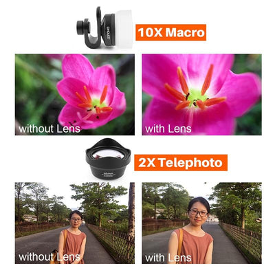 Wide Angle Fisheye Macro Phone Lens 2X