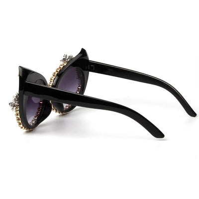 Cat Eyes Rhinestone Decoration Sunglasses