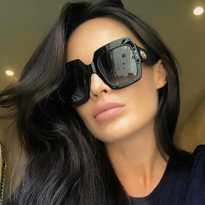 Luxury Brand Oversized Designer Square Sunglasses Women