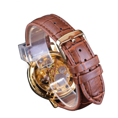 Transparent Golden Case Luxury Watch