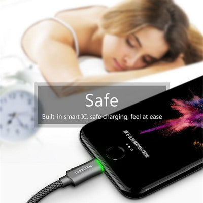 Auto Disconnet USB Cable For iPhone XS MAX X 7 6 5 6s plus