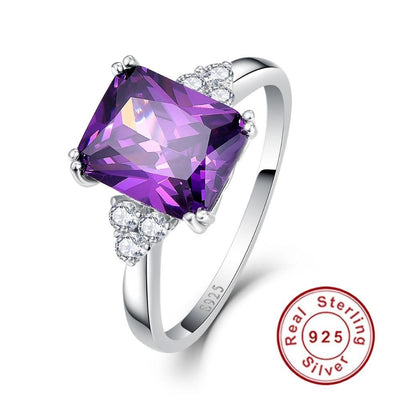 Vintage Jewelry 5.25ct Amethyst 925 Sterling Silver Ring