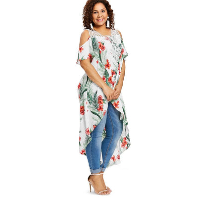 Plus Size Tropical Floral Maxi dress