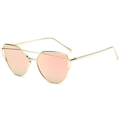 Women New Beams Cat Eye Pink Sun Glasses