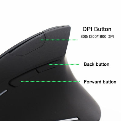 Vertical Mouse Wireless Rechargeable USB PC Vertical Gaming Mouse