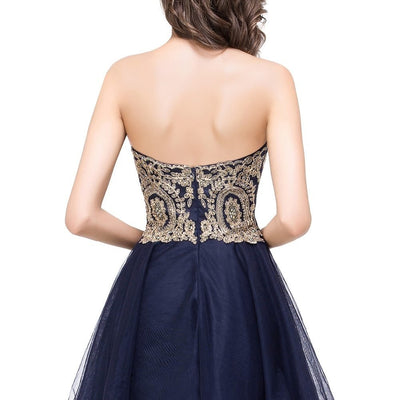 Sexy Backless Burgundy Lace Short Prom Dress