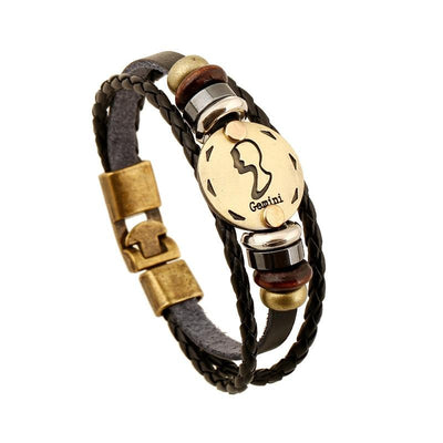 Handmade Leather Zodiac Constellation Bracelets