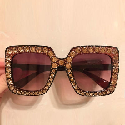 Luxury Designer Oversized Women Cats Eye Sunglasses