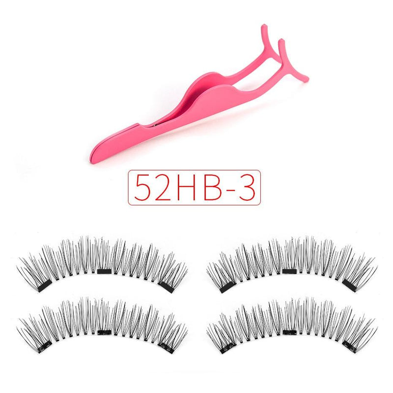 Magnetic eyelashes with eyelashes applicator