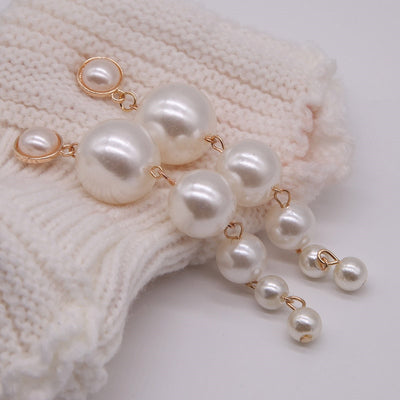 Pearls String Statement Drop Earrings