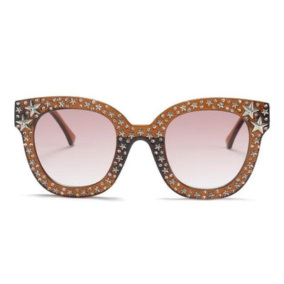 Vintage Square Cat Eye Sunglasses Women