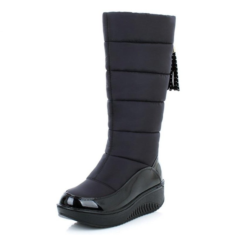 Women Shoes Platform Patent Leather Boots