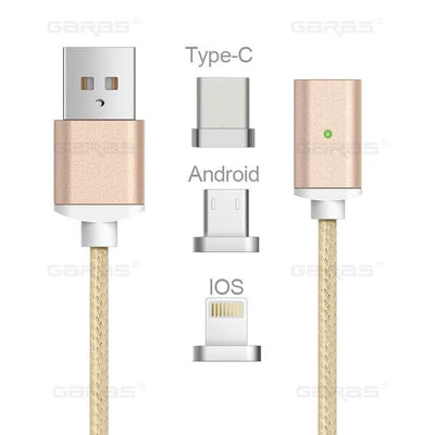 USB Type C Micro USB Lightning Speed 3IN1 Magnetic Cable