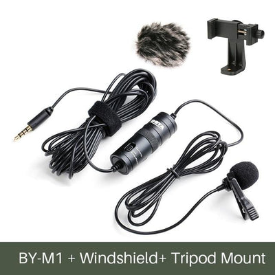 M1 Lavalier Audio Video Phone Microphone Condenser Mic