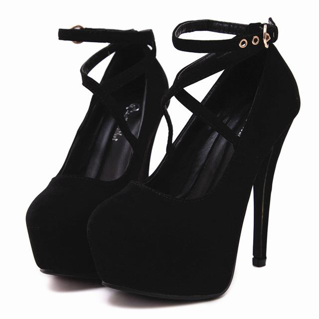 Cross-strap Women Pumps High Heels