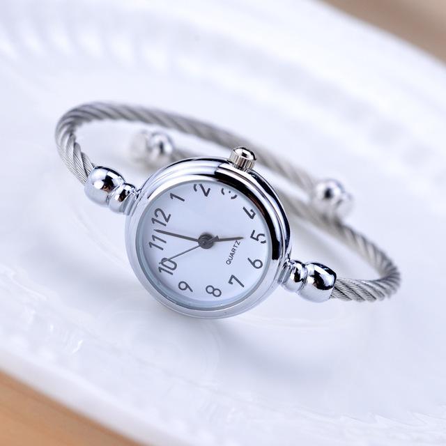 Simple silver women watches