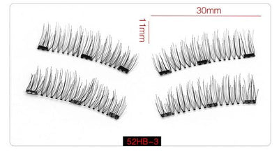 Magnetic eyelashes with eyelashes applicator