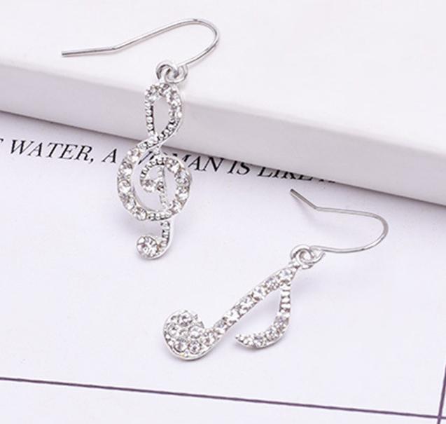 Asymmetric Personality Trendy Music Notes Earring