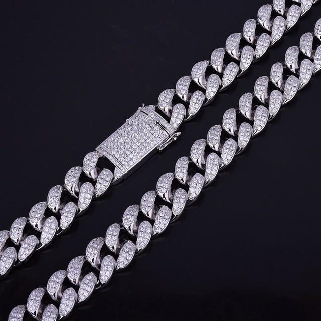 Men's 20mm Heavy Iced Zircon Miami Cuban Link Hip Hop Necklace