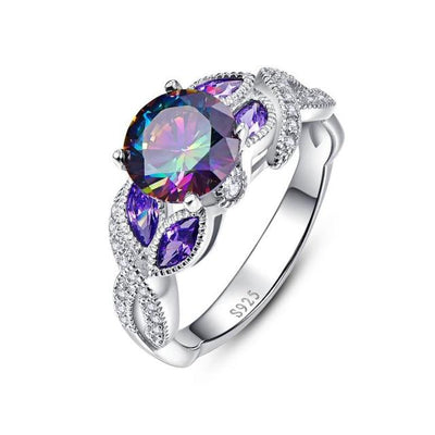 Mystical Rainbow 925 Sterling Silver Ring
