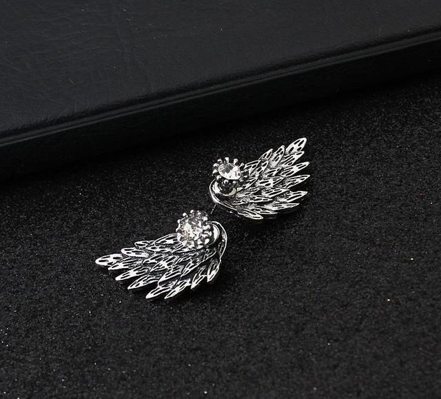 Cool Angel Wing Rhinestones Alloy Earrings