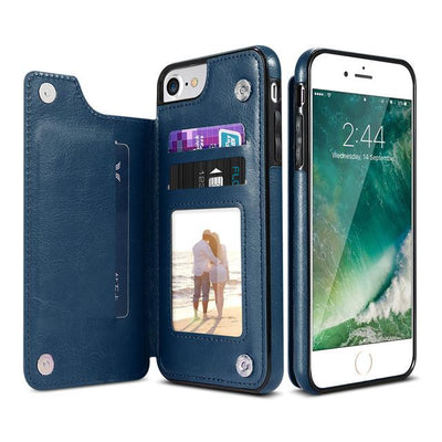Retro PU Leather Case For iPhone X 6 6s 7 8 Plus XS 5S SE