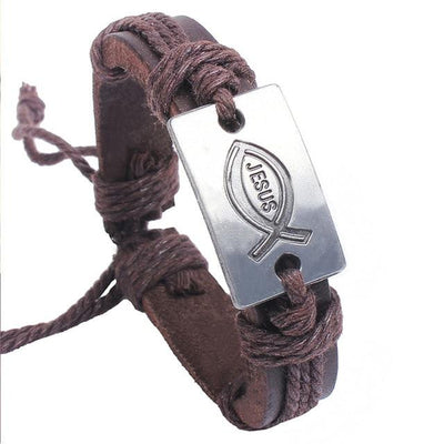 Men  Leather Jewelry Vintage Bracelet