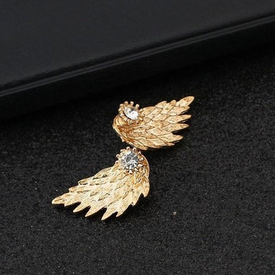 Cool Angel Wing Rhinestones Alloy Earrings