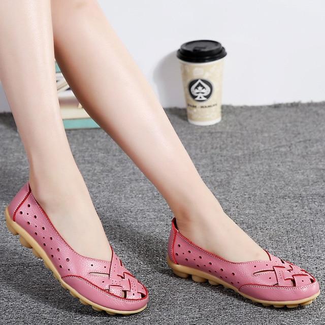 Genuine Leather Flat Shoes