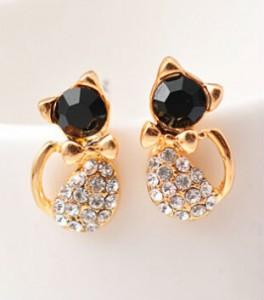 Gold Color Pearl Stud Earrings