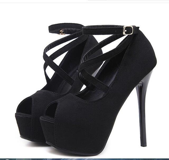 Women Pumps high heels sexy Peep toe