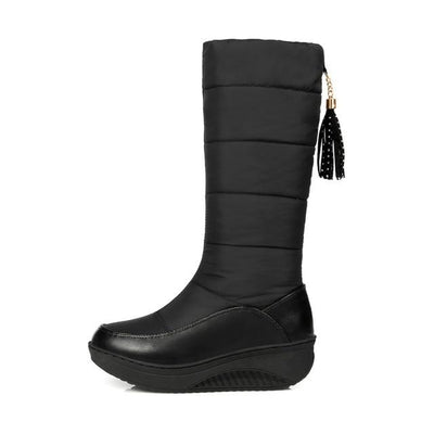 new fashion snow boots rhinestone wedges high heels