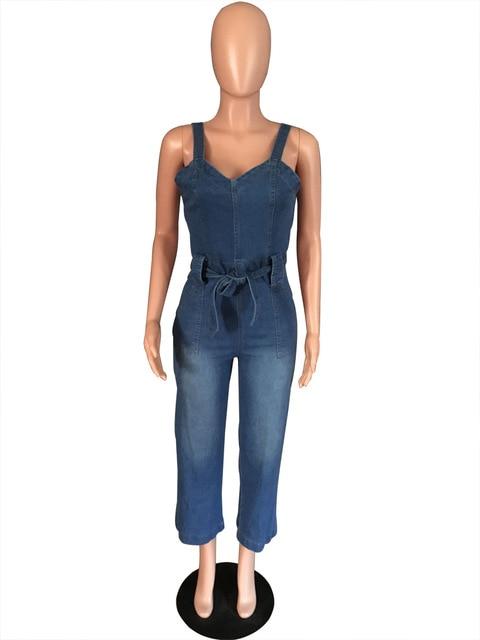 Woman Jumpsuit High Waist Jean