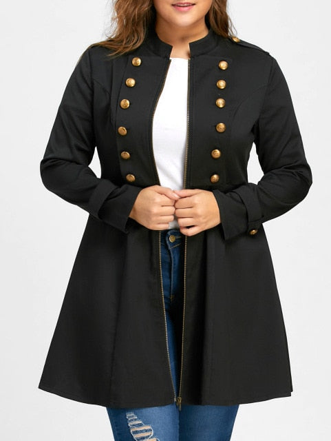 women winter fashion Double Breasted Flare Coat